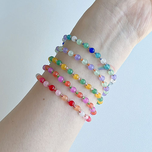 color gemstone band bracelet